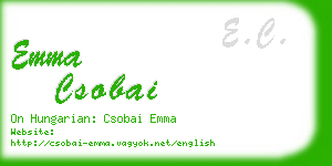 emma csobai business card